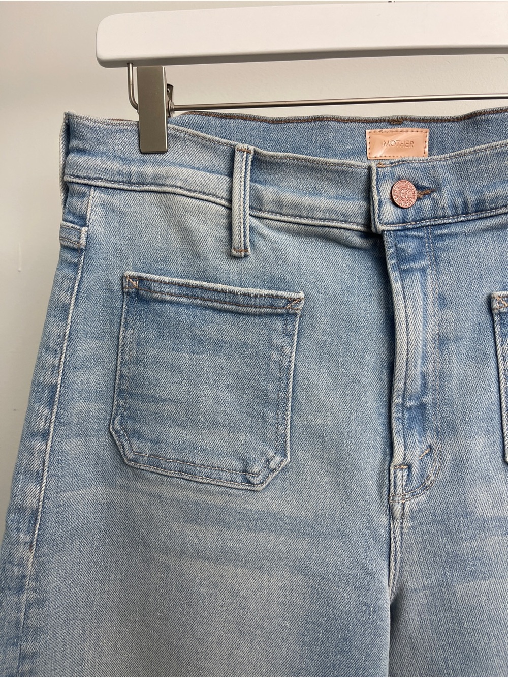 MOTHER Light Blue Wide Leg Crop Jeans Size 29 - Picture 2 of 11
